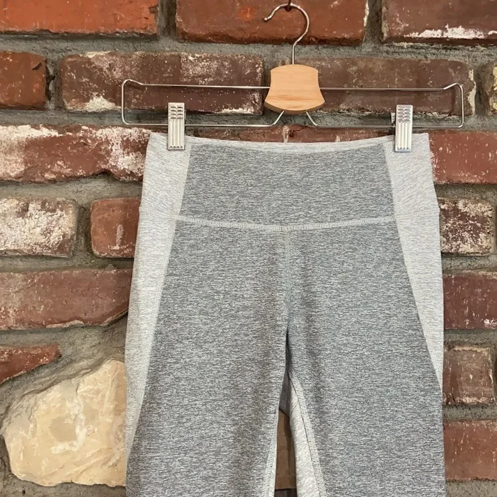 Outdoor Voices Gray Two-Tone Knee High Leggings Size XS in Gray